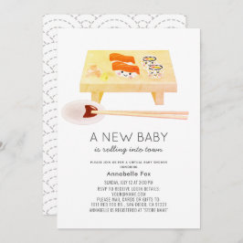 Sushi Kawaii Virtual Baby shower Kaart