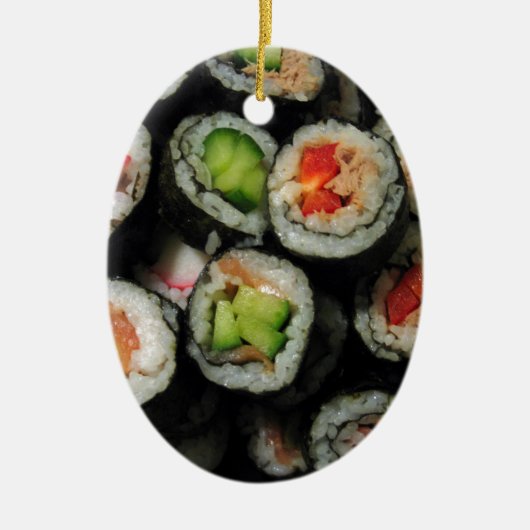 Sushi Keramisch Ornament (Voorkant)