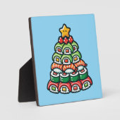 Sushi Kerstboom - Grappig Vakantie Foodie Eten Fotoplaat (Voorkant)