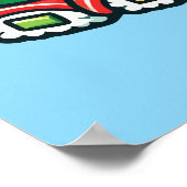 Sushi Kerstboom - Grappig Vakantie Foodie Eten Poster (Hoek)