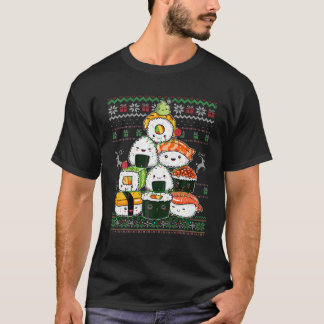 Sushi kerstboom Ugly Sweater Salmon Maki Wasa T-shirt