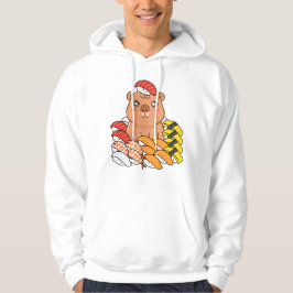 Sushi King Capybara - Mooie Japanse Voedsel Illust Hoodie