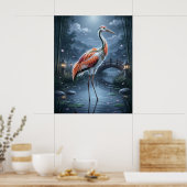 Sushi Kraanvogel Maan Moeras Poster (Keuken)