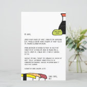 Sushi Letter | Cute & Fun Wasabi w/ Date Sjabloon (Staand voorkant)