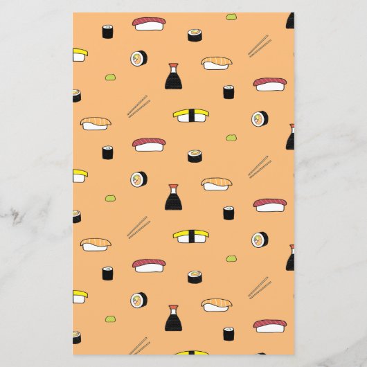 Sushi Letter | Cute & Fun Wasabi w/ Date Sjabloon (Achterkant)