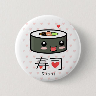 Sushi-liefdespin Ronde Button 5,7 Cm