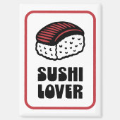 Sushi liefhebber nigiri retro esthetisch magneet (Voorkant)