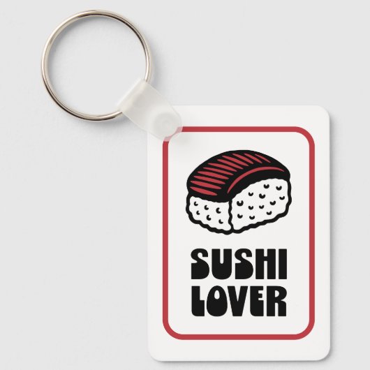 Sushi liefhebber nigiri retro esthetisch sleutelhanger (Voorkant)