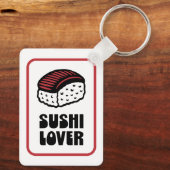 Sushi liefhebber nigiri retro esthetisch sleutelhanger (Achterkant)
