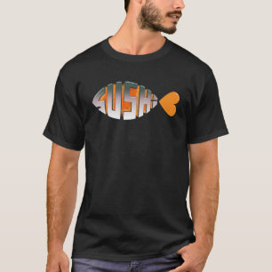 Sushi Love Religious Fish Inspired Typography Salm T-shirt