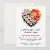 Sushi & Love Uitnodiging (Voorkant / Achterkant)