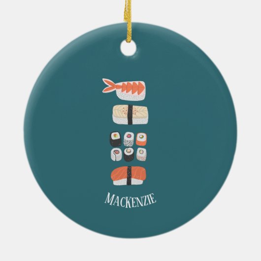 Sushi Lover - Aangepast keramisch versieringsmidde Keramisch Ornament (Achterkant)