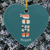Sushi Lover - Aangepast keramisch versieringsmidde Ornament