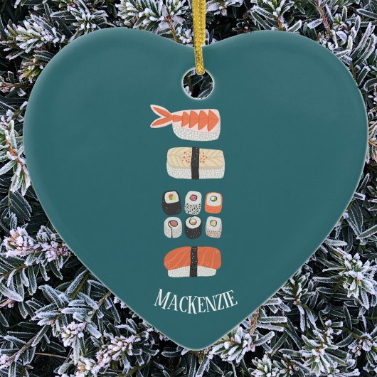 Sushi Lover - Aangepast keramisch versieringsmidde Ornament
