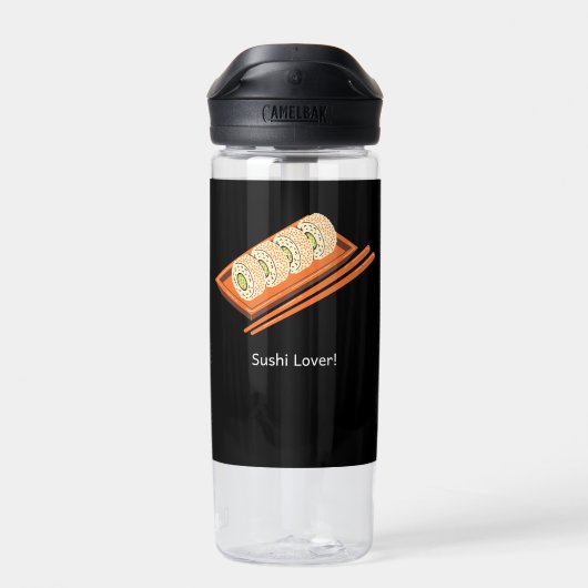 Sushi Lover Waterfles (Achterkant)