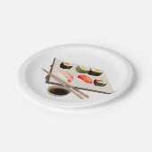 Sushi Lover Waterverf Party Maaltijd Papieren Bordje (Gekanteld)