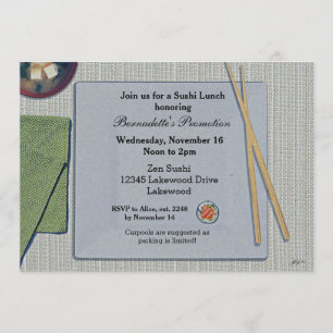Sushi Lunch-uitnodigingen Kaart