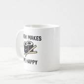 Sushi maakt me gelukkig koffiemok (Voorkant links)