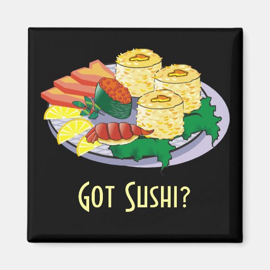  Sushi Magnet - voeg tekst, achtergrond toe. (Voorkant)