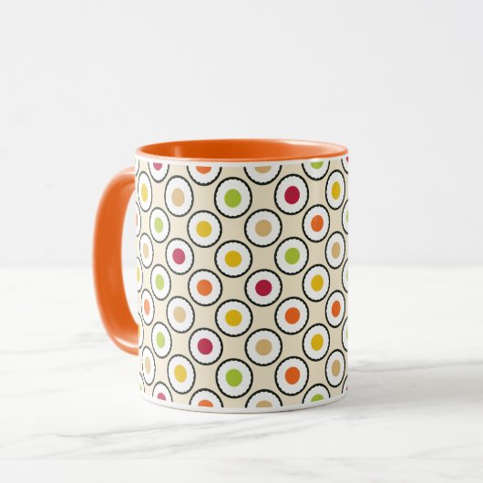 Sushi Maki Polka Dots Mok (Voorkant links)
