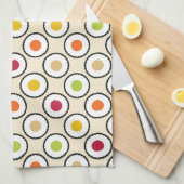 Sushi Maki Polka Dots Theedoek (Quarter Fold)