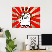 Sushi Maneki Neko Poster (Thuiskantoor)