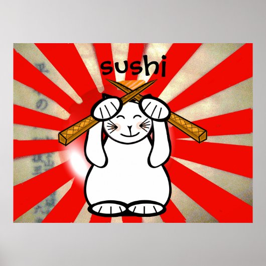 Sushi Maneki Neko Poster (Voorkant)