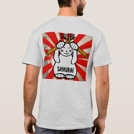Sushi Maneki Neko ? Samurai - Cust... - Gepersonal T-shirt (Achterkant)