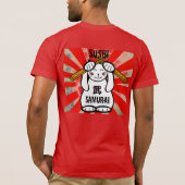 Sushi Maneki Neko Samurai T-shirt (Achterkant)