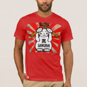 Sushi Maneki Neko Samurai T-shirt (Voorkant)