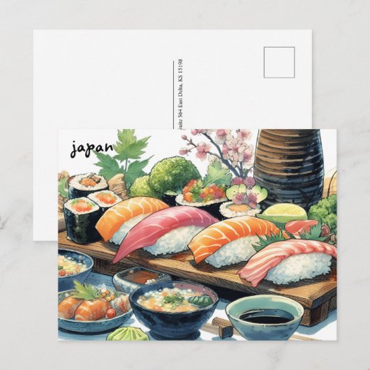 sushi massa mailing japanse briefkaarten (Voorkant / Achterkant)