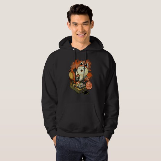 Sushi Master Cat Sweatshirt (Voorkant volledig)