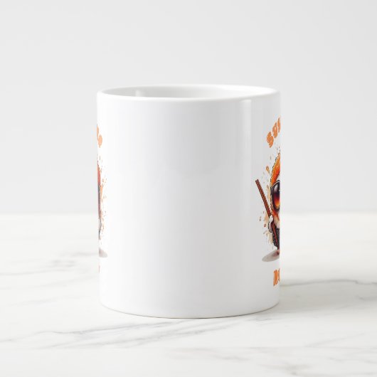 Sushi Me Rollin’ – Grappig Kawaii Sushi personage Grote Koffiekop (Voorkant)