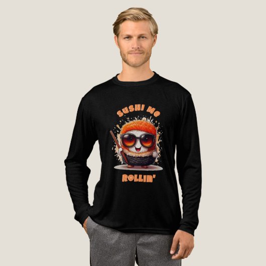 Sushi Me Rollin’ – Grappig Kawaii Sushi T-shirt (Voorkant)