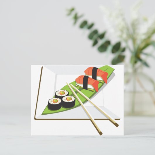 Sushi Meal Briefkaart (Staand voorkant)