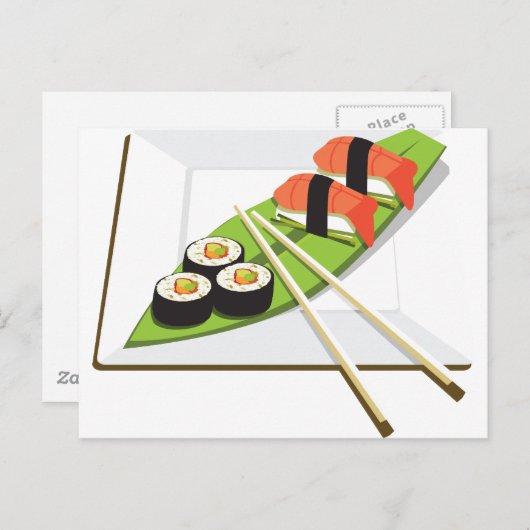 Sushi Meal Briefkaart (Voorkant / Achterkant)