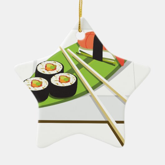 Sushi Meal Keramisch Ornament (Voorkant)
