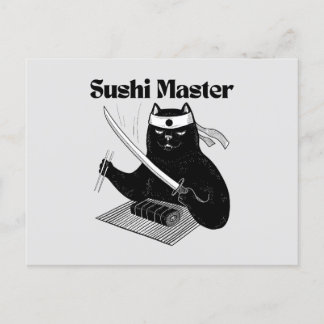 sushi meester, sushi kat briefkaart