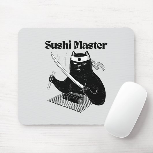 sushi meester, sushi kat muismat (Met muis)