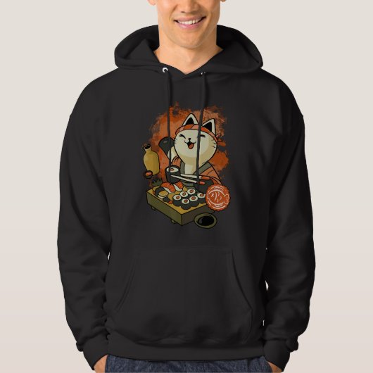 Sushi Meesterkat Hoodie (Voorkant)