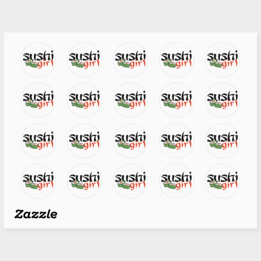 Sushi Meisje stickers (Vel)