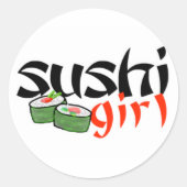 Sushi Meisje stickers (Voorkant)
