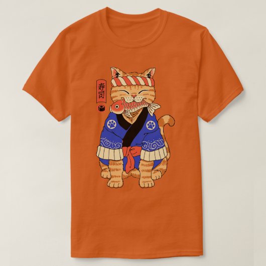 Sushi Meowster Cat T-shirt (Design voorkant)
