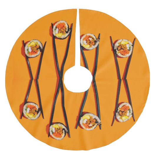 Sushi met chopsticks kerstboom rok (Voorkant)