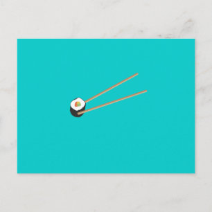 Sushi met kruipstokken briefkaart