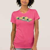 Sushi met roze bloemen t-shirt (Voorkant)