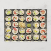 Sushi met Wasabi en Ginger Briefkaart (Voorkant)