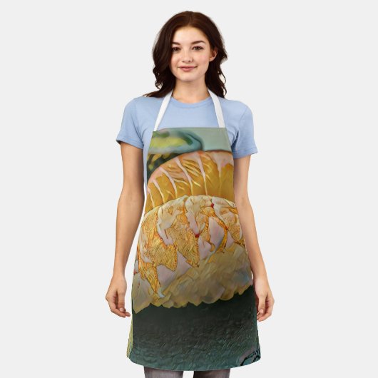 Sushi minachting cadeau schort (Gedragen)