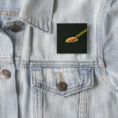 Sushi minachting cadeau vierkante button 5,1 cm (In situ)