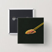 Sushi minachting cadeau vierkante button 5,1 cm (Voorkant /achterkant)